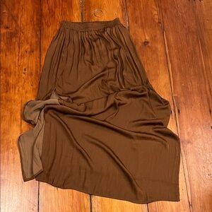 Elegant Burnt Orange Women's Maxi Skirt